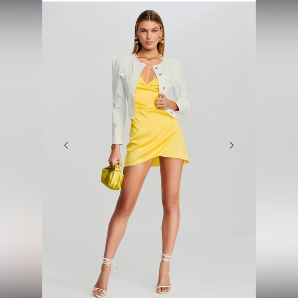 SER.O.YA LEAH SILK DRESS in BRIGHT 💛 yelllw Size‎ Small - Picture 13 of 13